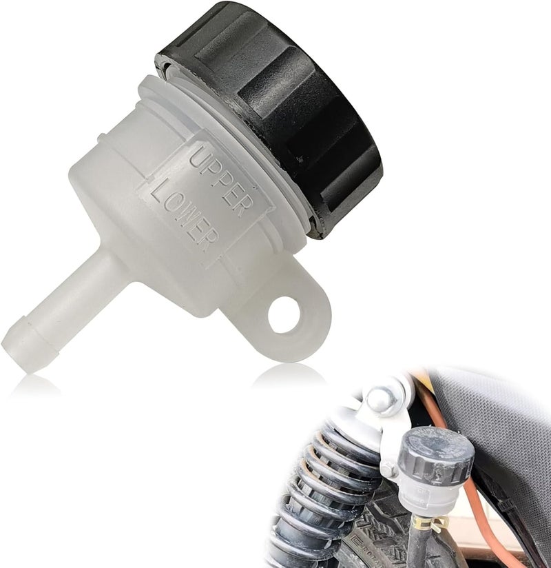 Pleoos Transparent Motorcycle Universal Master Cylinder Rear Brake Clutch Tank Fluid Oil Cup Reservoir Compatible With Polaris Sportsman Scrambler Outlaw Replace 1930854 - Image 1